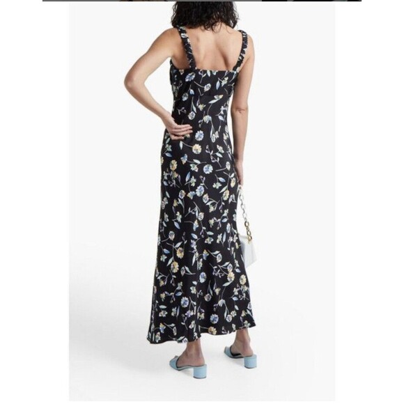 Nicholas NWOT Nina Dress Danbury Floral Maxi Black Blue Women’s 14 - Picture 3 of 16